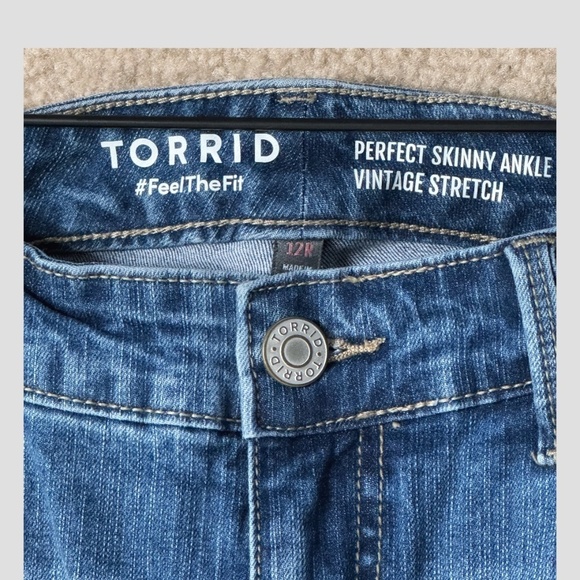 Torrid Perfect Skinny Ankle Vintage Stretch Jeans Mid Rise Denim Jeans Size 12R - Picture 8 of 13